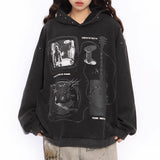 Kukombo Downtown Girl Aesthetic Oversized Hoodie