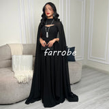 Kukombo Customized Matching Fashion Chiffon Pleat Draped A-line High Collar Long Dresses Bespoke Occasion Dresses Sizes Available Formal (PRE-ORDER)