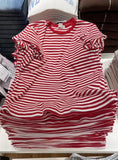 Kukombo Sweet Pink Striped Short Sleeve Tees Women New Casual Slim O-neck Tshirts Tops Female Cute Preppy Style Streetwear T-shirts Y2K