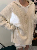 Kukombo Solid V Neck Cable Knit Sweater
