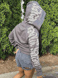 Kukombo Letter Zipper Hoodie