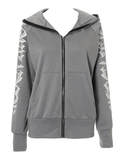 Kukombo Letter Zipper Hoodie