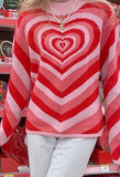 Kukombo Heart Jacquard Argyle Jumper Sweater