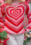 Kukombo Heart Jacquard Argyle Jumper Sweater