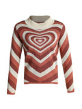 Kukombo Heart Jacquard Argyle Jumper Sweater