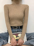 Kukombo High Neck Jumper Knit Top