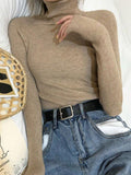 Kukombo High Neck Jumper Knit Top