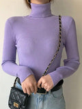 Kukombo High Neck Jumper Knit Top