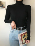 Kukombo High Neck Jumper Knit Top