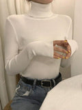 Kukombo High Neck Jumper Knit Top