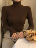 Kukombo High Neck Jumper Knit Top