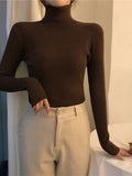 Kukombo High Neck Jumper Knit Top