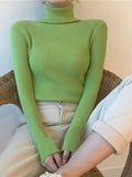 Kukombo High Neck Jumper Knit Top