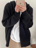 Kukombo Hooded Button Front Knit Cardigan