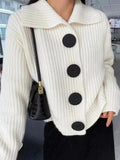Kukombo Knit Big Button Cardigan