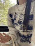 Kukombo Landscape Print Crew Sweatshirt