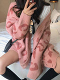 Kukombo Leopard Print Loose Cardigan