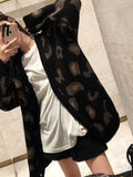 Kukombo Leopard Print Loose Cardigan