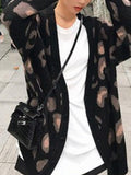 Kukombo Leopard Print Loose Cardigan