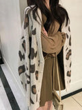 Kukombo Leopard Print Loose Cardigan