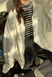 Kukombo Letter Print Zip-up Jacket