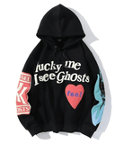 Kukombo Letters Printed Long Sleeve Hoodie