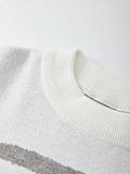 Kukombo Long Sleeve Jacquard Crew Neck Sweater