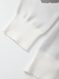 Kukombo Long Sleeve Jacquard Crew Neck Sweater