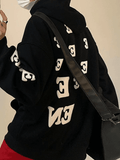 Kukombo Men's Alphabet Graphic Pullover Hoodie