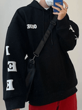 Kukombo Men's Alphabet Graphic Pullover Hoodie