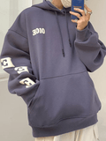 Kukombo Men's Alphabet Graphic Pullover Hoodie