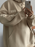 Kukombo Men's Alphabet Graphic Pullover Hoodie