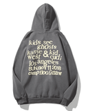 Kukombo Men's Graffiti Letter Print Hoodie