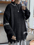 Kukombo Men's Irregular Hole Sweater