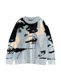 Kukombo Men's Vintage Dyed Pullover Sweater