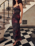 Kukombo Homecoming Dress Party Outfits 'Nalini' Printed Maxi Dress