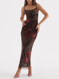 Kukombo Homecoming Dress Party Outfits 'Nalini' Printed Maxi Dress