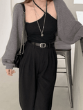 Kukombo Open Front Bolero Knit Cardigan
