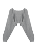 Kukombo Open Front Bolero Knit Cardigan