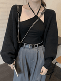 Kukombo Open Front Bolero Knit Cardigan