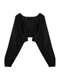 Kukombo Open Front Bolero Knit Cardigan