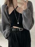 Kukombo Open Front Bolero Knit Cardigan