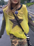 Kukombo Star Pattern Long Sleeve Knit