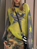 Kukombo Star Pattern Long Sleeve Knit