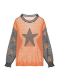 Kukombo Star Pattern Long Sleeve Knit