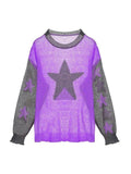 Kukombo Star Pattern Long Sleeve Knit