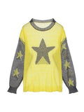 Kukombo Star Pattern Long Sleeve Knit