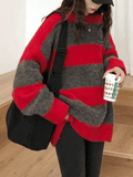 Kukombo Oversized Stripe Pullover Sweater