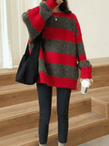 Kukombo Oversized Stripe Pullover Sweater