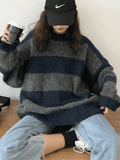 Kukombo Oversized Stripe Pullover Sweater